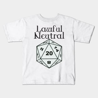 Lawful Neutral Alignment Kids T-Shirt
